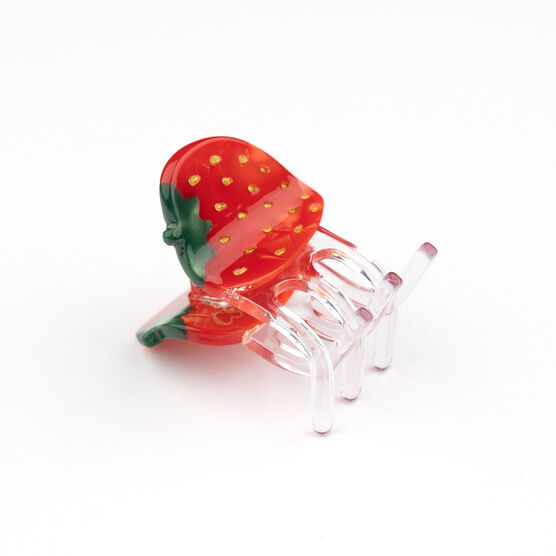 Strawberry mini hair claw clip